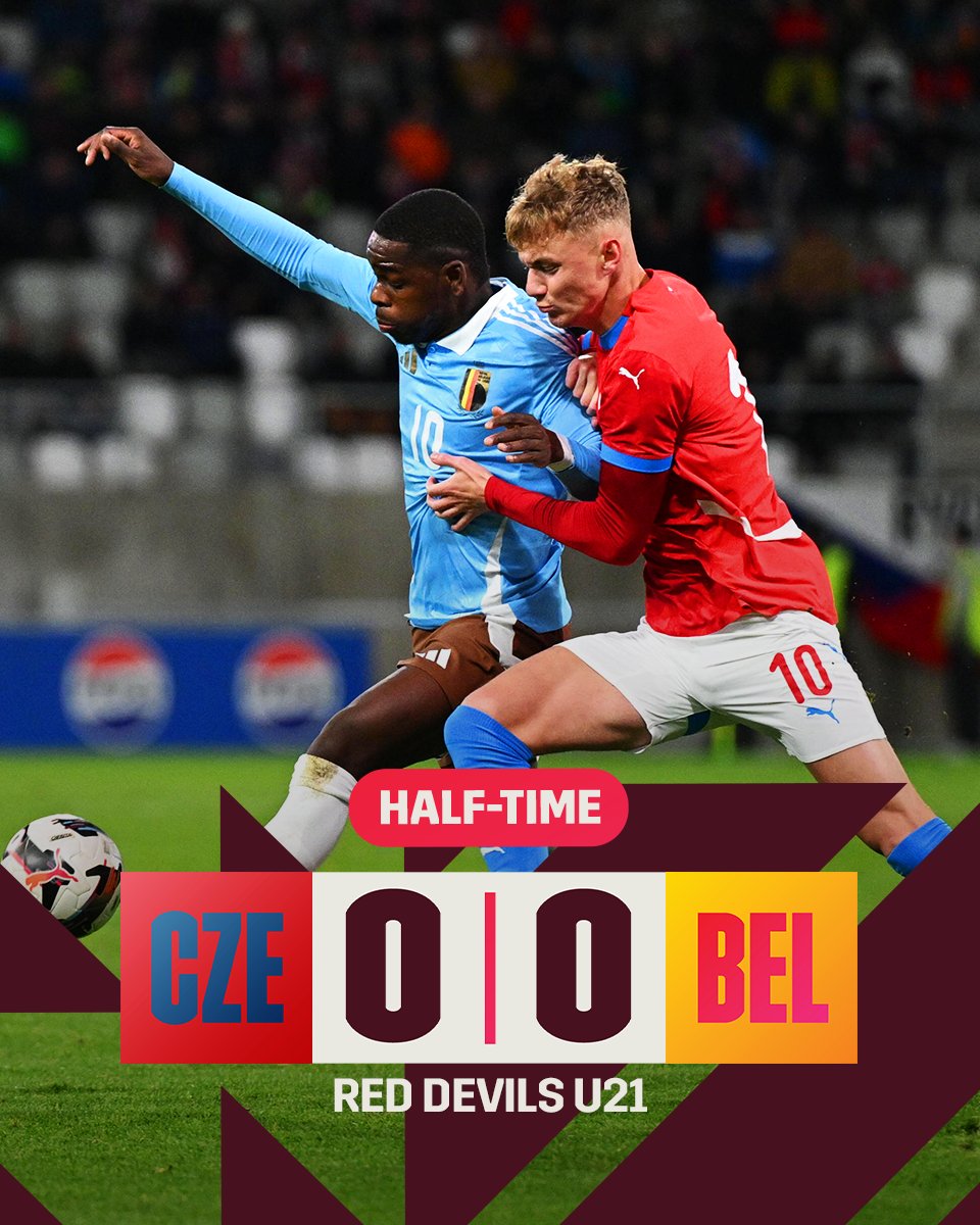RoyalBelgianFA's tweet image. ⏸️ No goals at the break. #CZEBEL 🇨🇿🇧🇪