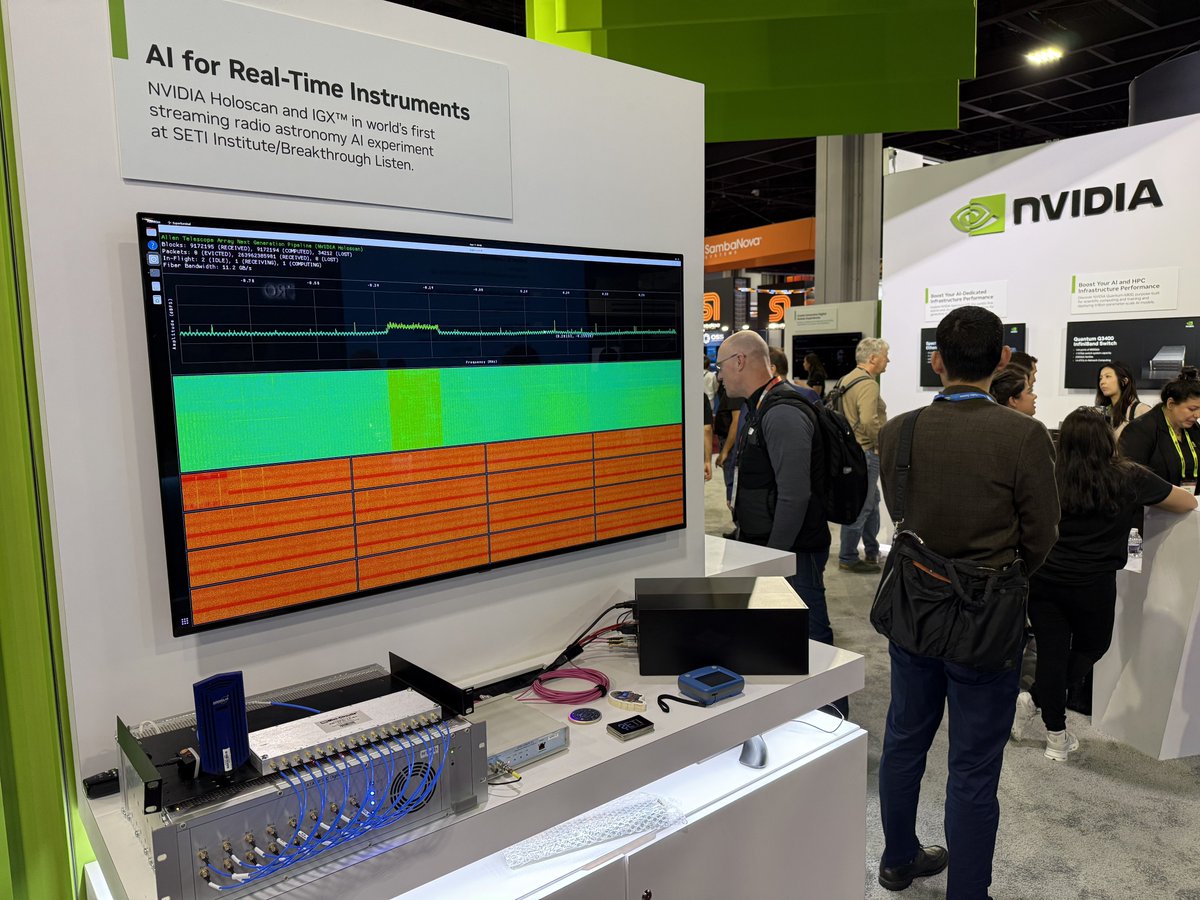 If you are here at <a href="/Supercomputing/">SC25</a>, come check out our cool demo at the @NVIDIA booth! We brought one of the Allen Telescope Array’s RFSoC Digitizer to the exhibition floor 👀
