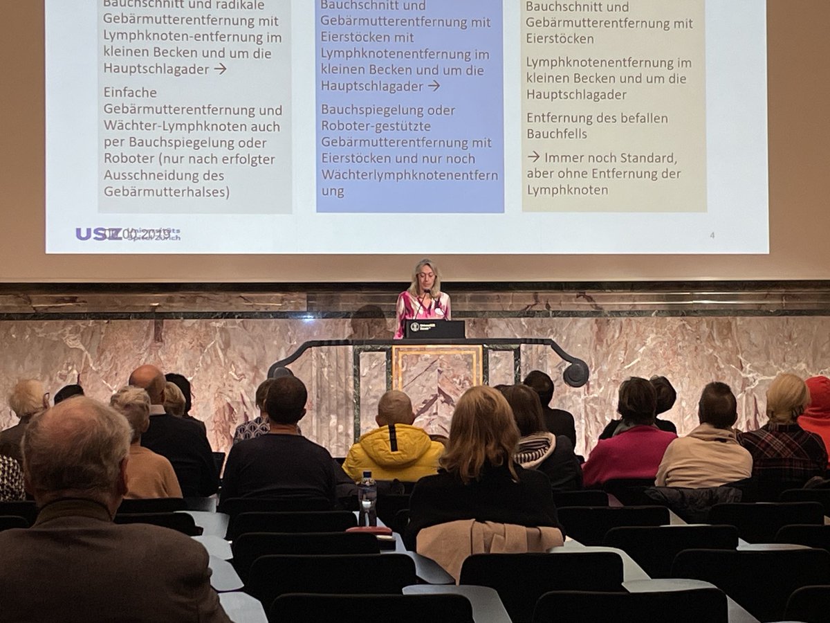 CCCZ_USZ's tweet image. CCCZ Patientinnenakademie Gynäkologische Tumore an der ⁦@UZH_ch⁩ ⁦@Unispital_USZ⁩.
Update zu Behandlungsoptionen und Fortschritten in der Therapie von Isabell Witzel