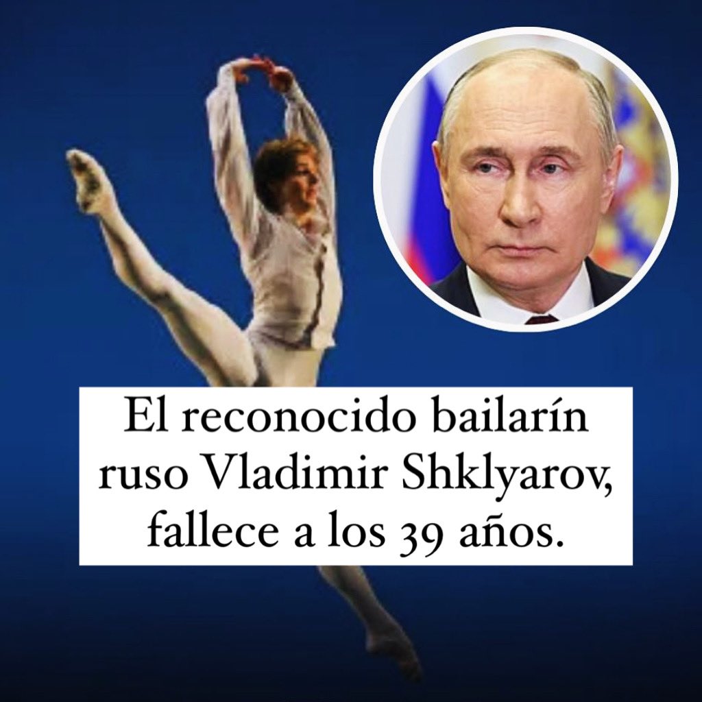 elavisomagazine's tweet photo. El reconocido bailarín ruso y crítico de Putin, Vladimir Shklyarov, fallecio tras caer de la ventana del quinto piso de su apartmento el sábado en San Petersburgo, mientras esperaba una cirugía de columna programada para esta semana.

#VladimirShklyarov #ElAvisoNoticias https://t.co/84YmRyHiJL