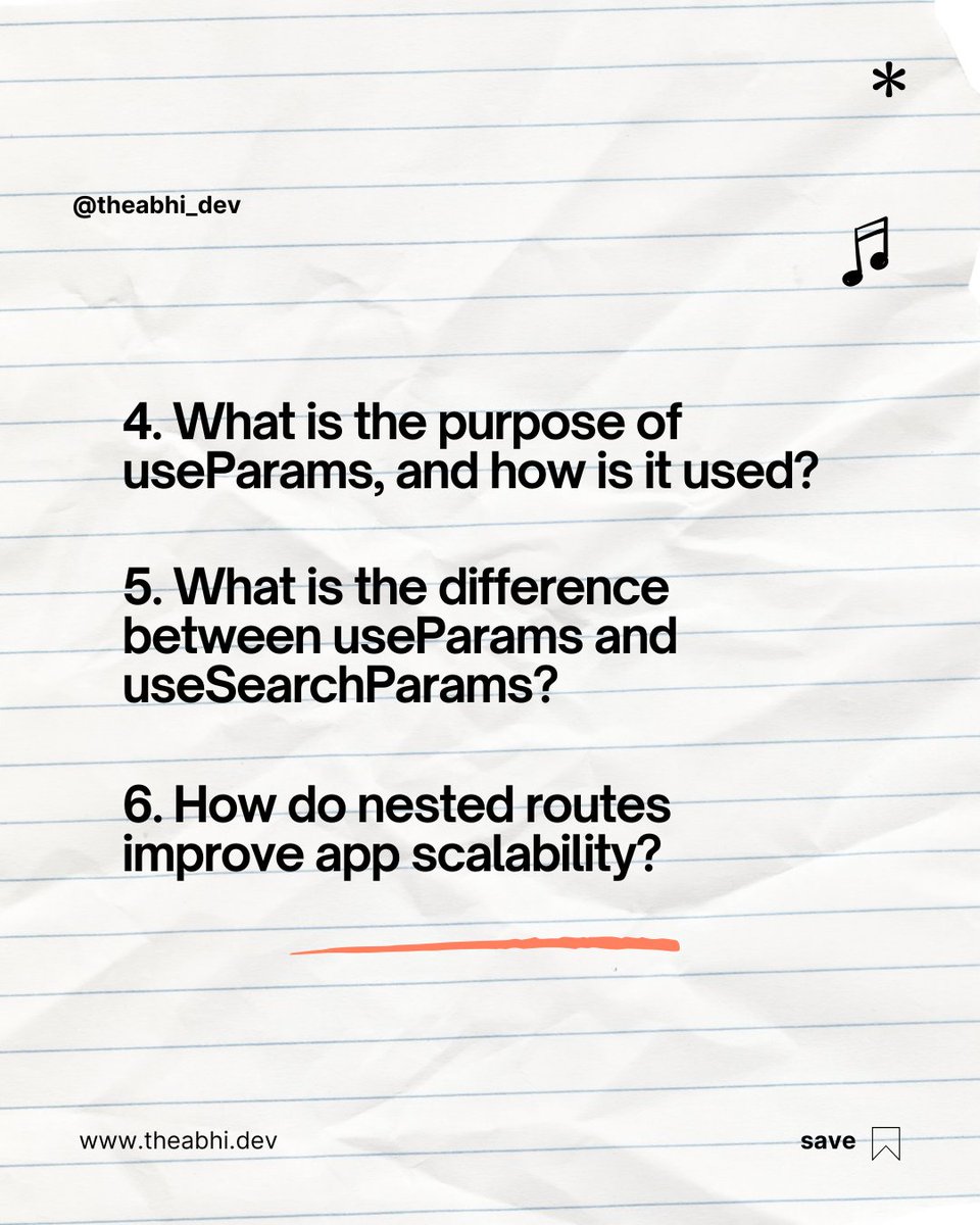 theabhi_dev's tweet image. Master React Router with these 15 interview questions! 💡 From nested routes to dynamic paths, get ready to ace your next interview. 🚀 #ReactInterview #CodingPrep