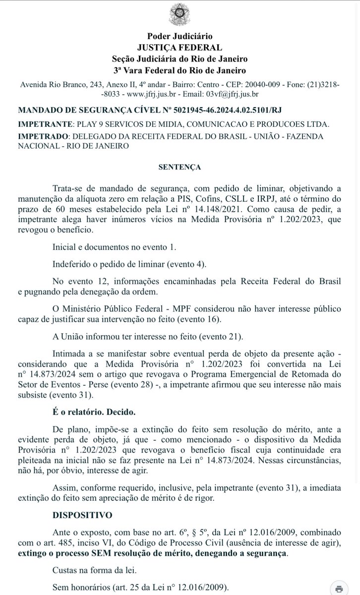 DuquesaDetax's tweet photo. Felipe Neto disse que a Play9 deixou de usar o benefício quando o presidente removeu o beneficio.
Engraçado.
Pq a empresa tentou um mandado de segurança pra continuar usando. “Pena”que deu errado. https://t.co/WYcWUxrEBm