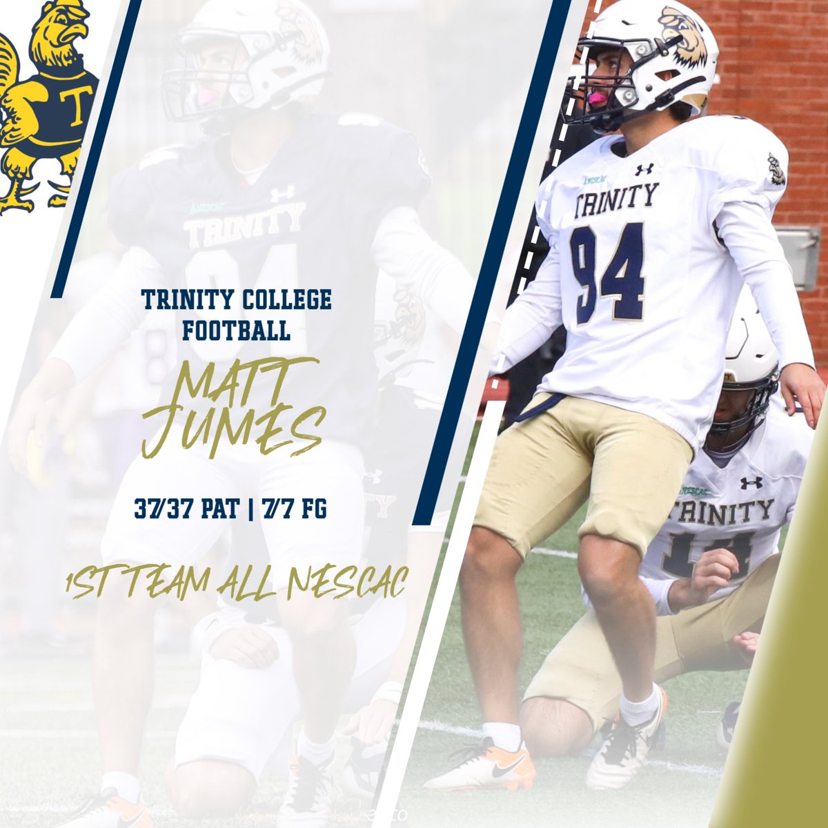 2/2

Tyler DiNapoli- Running Back (Canterbury, CT)
Jaheim Scott- Offensive Line (Herbert H. Lehman, NY)
Ma-Lyke Davis- Cornerback (Archbishop Stepinac, NY)
Matt Jumes- Kicker (Moses Brown, RI)