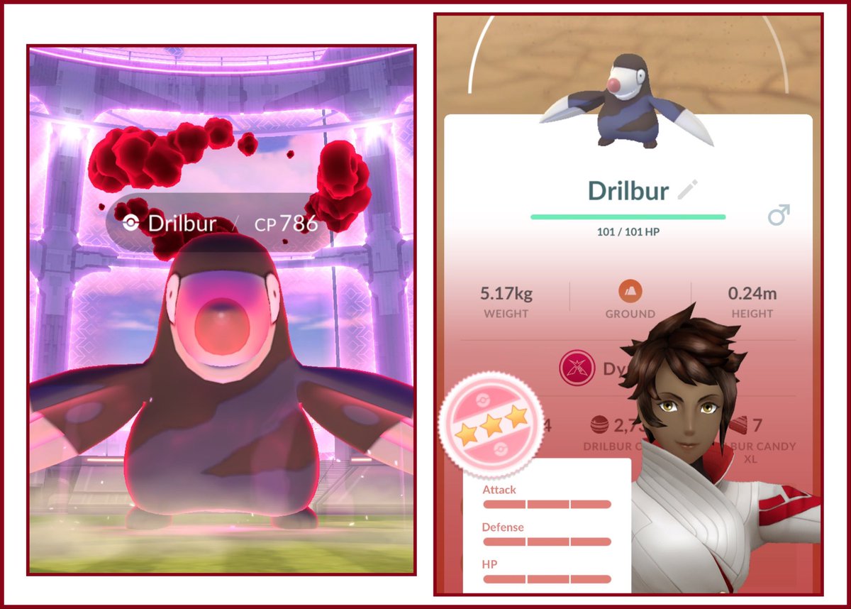 HermesNinja's tweet image. 🎉 Perfect timing - first 💯 Dynamax Pokemon is Drilbur!! 🎉

#PokemonGO #Dynamax #Drilbur #hundo