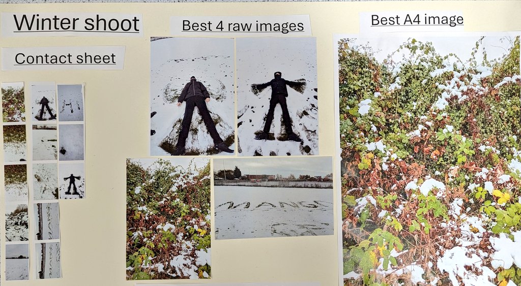A lesson of shooting the snow today 📸 editing, then presenting these great images. Well done Year 10 a fantastic session❄️ #WinterShoot #PhotographyLessons #Creative