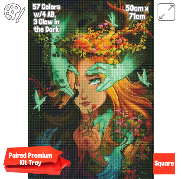 munimade's tweet photo. 🌹 GODDESS OF THE FOREST 🌲 diamond painting kit by Femke Deborah ✨ AVAILABLE NOW! ✨

And fun bonus! Leopard Leatherworks is offering a beautiful, custom turned, matching pen with this painting! https://t.co/HeoWiq4ubb