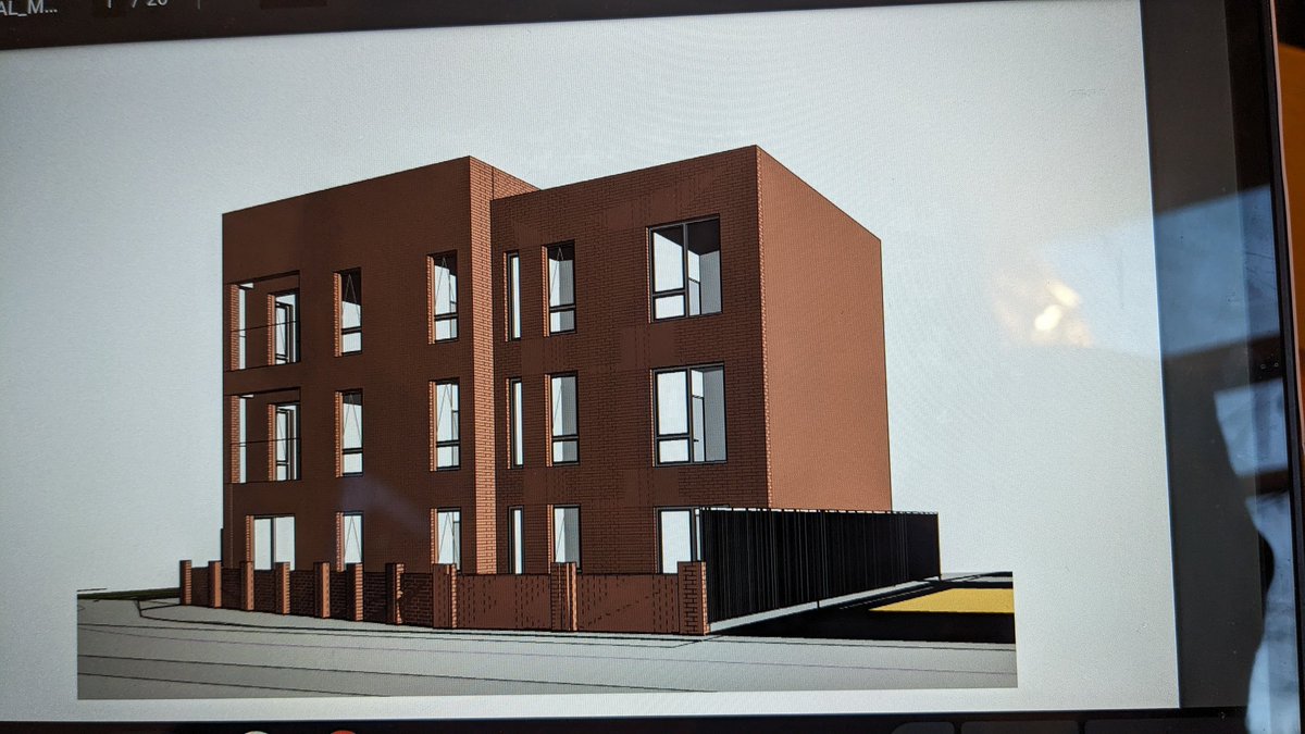 That plot by the railway line at Park Grove was cleared at the weekend

There's an application for 8 flats but it's not been approved yet