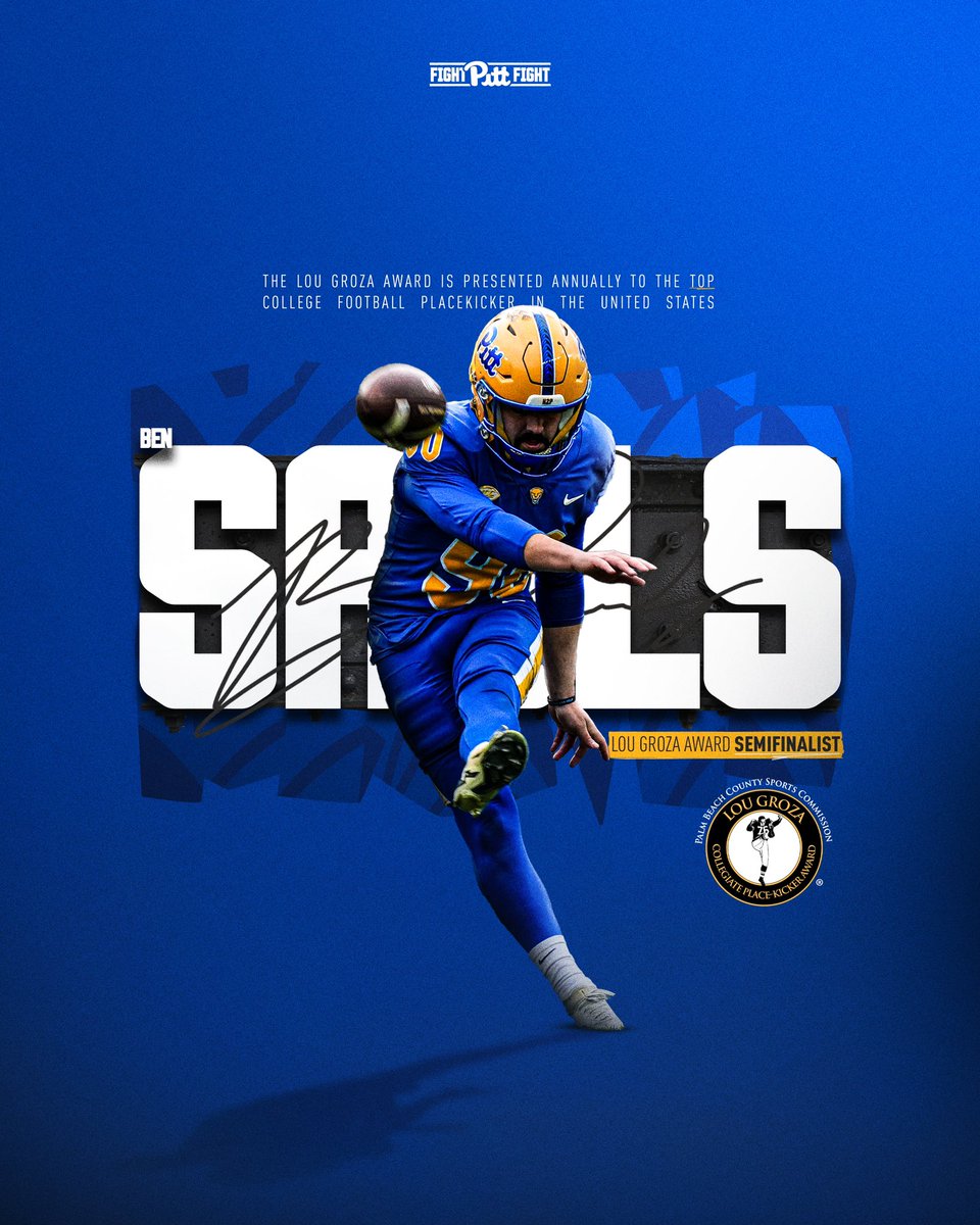BETTER CALL SAULS 🔥

Ben Sauls has been named a SEMIFINALIST for the Lou Groza Award 🏆

#HailToPitt x <a href="/bsauls22/">Ben Sauls</a>