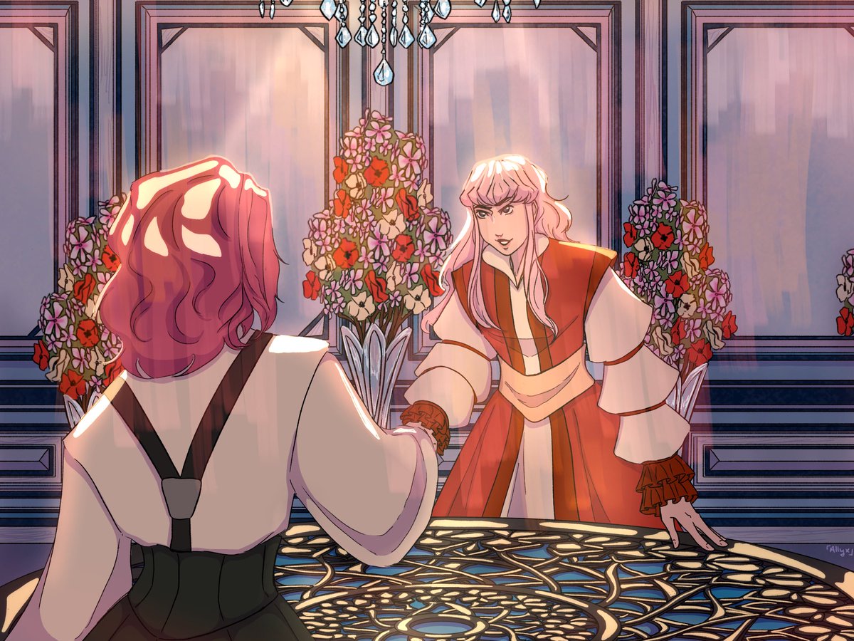 “If you wish, Marchioness, I’d like to be one of Your Grace’s people.”

One of her people, eh? Niki smiles at the thought. 

“I think I would like that. Very much.” Niki extends a hand. “I look forward to this companionship.”
#nihachufanart #guqqiefanart