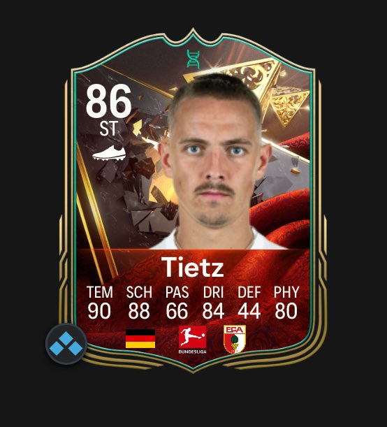 Will ja nicht angeben, aber ich habe die beste Karte im Spiel <a href="/fca_eSports/">FC Augsburg eSports</a> <a href="/FCAugsburg/">FC Augsburg</a> #eafc #tietz #fca