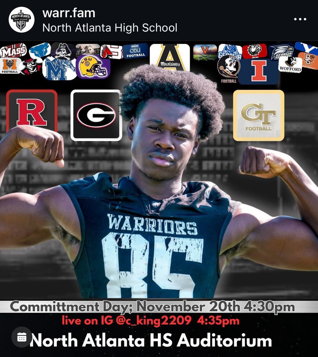 NAPPS (@nappsus) on Twitter photo Exciting Weds 11/20 <a href="/4/">w</a>:30pm as the top <a href="/APSNAWarriors/">North Atlanta High School</a> recruit in a century makes his decision. From <a href="/SarahSmithElem/">Sarah Smith Elementary</a> to <a href="/SuttonCougars/">Sutton Cougars</a>  to now NAHS, great example of excellence in the North Atlanta Cluster. Exciting Weds 11/20 <a href="/4/">w</a>:30pm as the top <a href="/APSNAWarriors/">North Atlanta High School</a> recruit in a century makes his decision. From <a href="/SarahSmithElem/">Sarah Smith Elementary</a> to <a href="/SuttonCougars/">Sutton Cougars</a>  to now NAHS, great example of excellence in the North Atlanta Cluster.