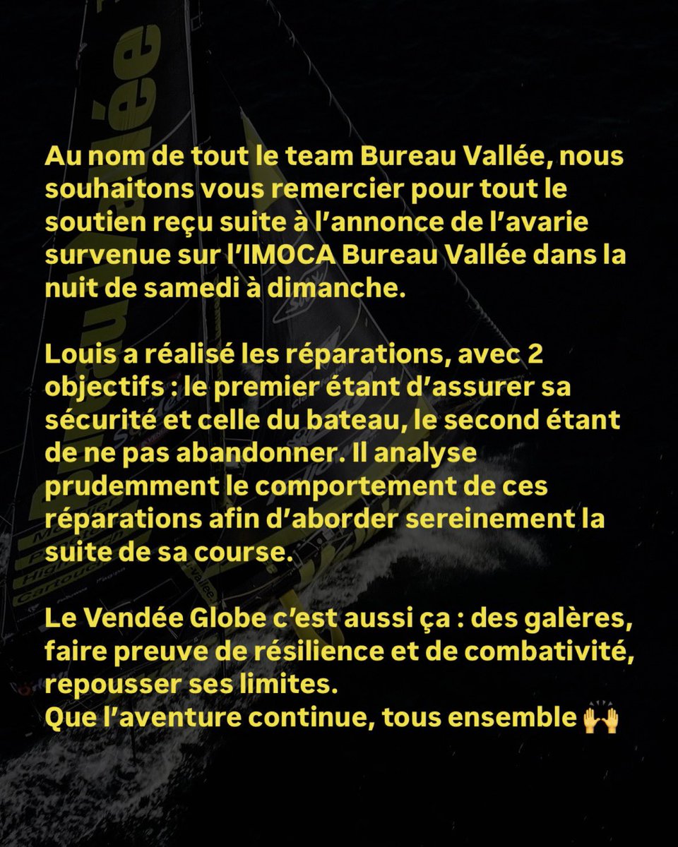 Merci 🙏 #vendeeglobe