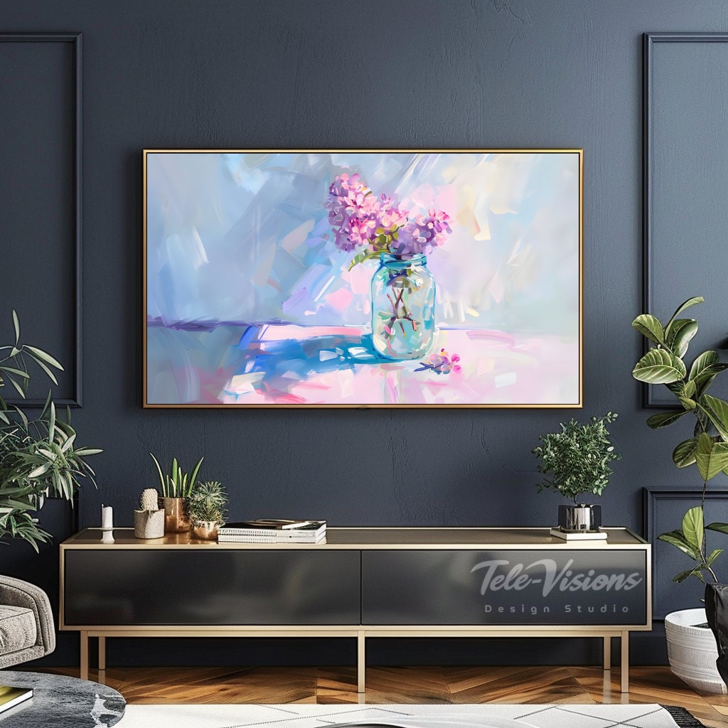 TeleVisionsDS's tweet photo. Let Samsung Frame TV Digital Download Pastel Jar with Flowers Delicate Floral Art ignite your creativity. Elevate your Samsung Frame TV experience. Link in bio. https://t.co/dFgkolC0Zf