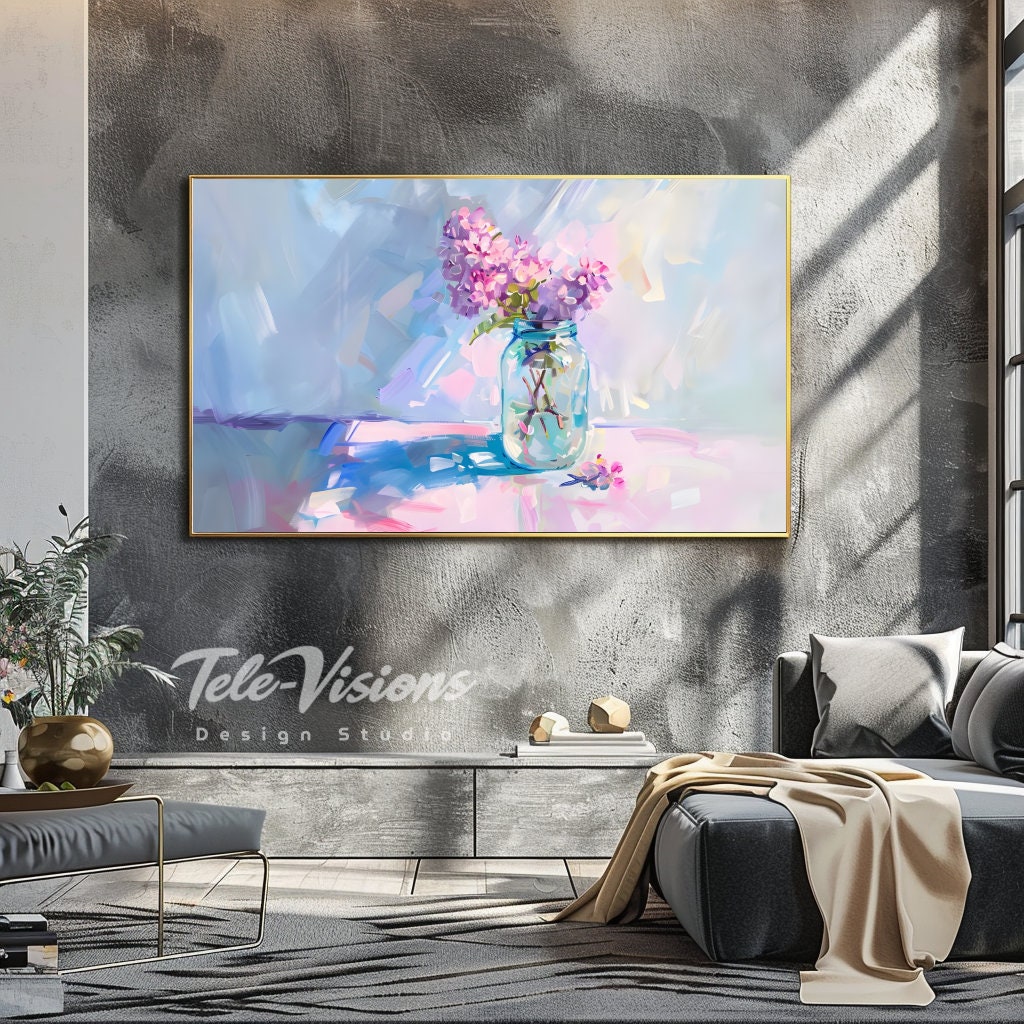 TeleVisionsDS's tweet photo. Let Samsung Frame TV Digital Download Pastel Jar with Flowers Delicate Floral Art ignite your creativity. Elevate your Samsung Frame TV experience. Link in bio. https://t.co/dFgkolC0Zf