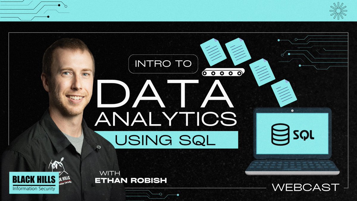 What is SQL and why is it worth learning?

Come join a former SQL-hater to learn the capabilities of the universal data query language and how you can use it for more than just databases.

Join us for a free one-hour Black Hills Information Security (BHIS) webcast with Security