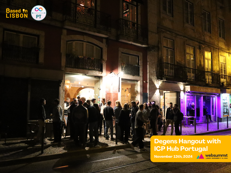 basedinlisbon's tweet photo. Last week Degens Hangout was special 🧡
@icphub_PT brought together the global #blockchain community at the heart of #Lisbon. 

⬇️📸

#ICP #Blockchain #Lisbon https://t.co/Qzcet4mfmA