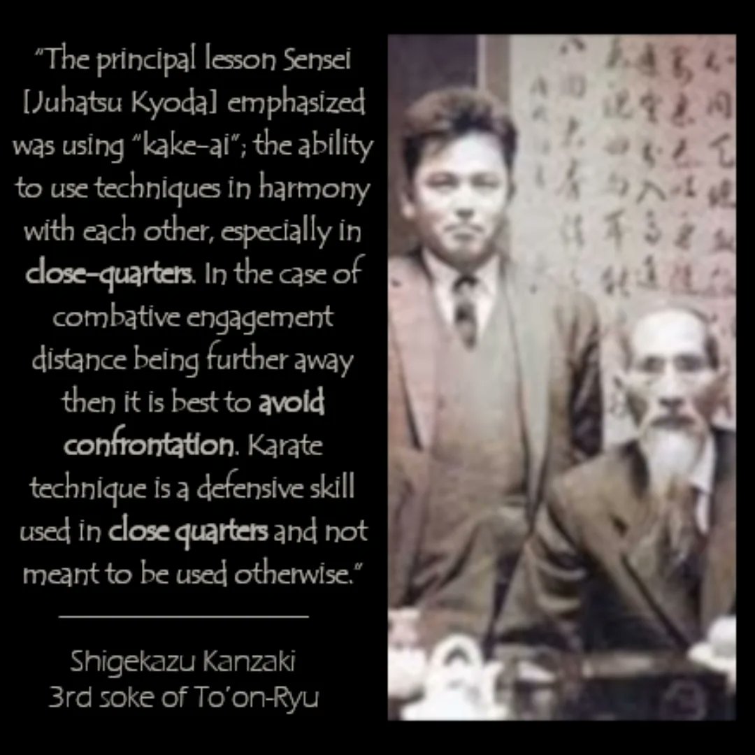 samirberardo's tweet image. Important quote from Shigekazu Kanzaki/Juhatsu Kyoda. Do you take this into account when investigating kata applications?
#karate #karatequotes