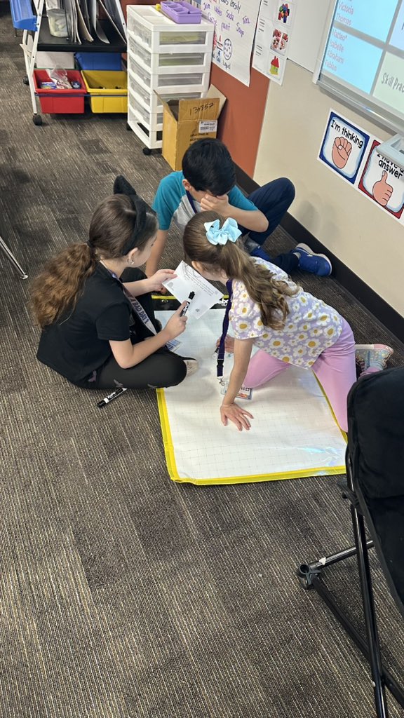 MrsMartinez71's tweet photo. My class loves using our wipebooks today to show how they solve word problems! 🎸🎸😍😍 @MJEjags @MJE2ndGrade https://t.co/goBaNtoppt