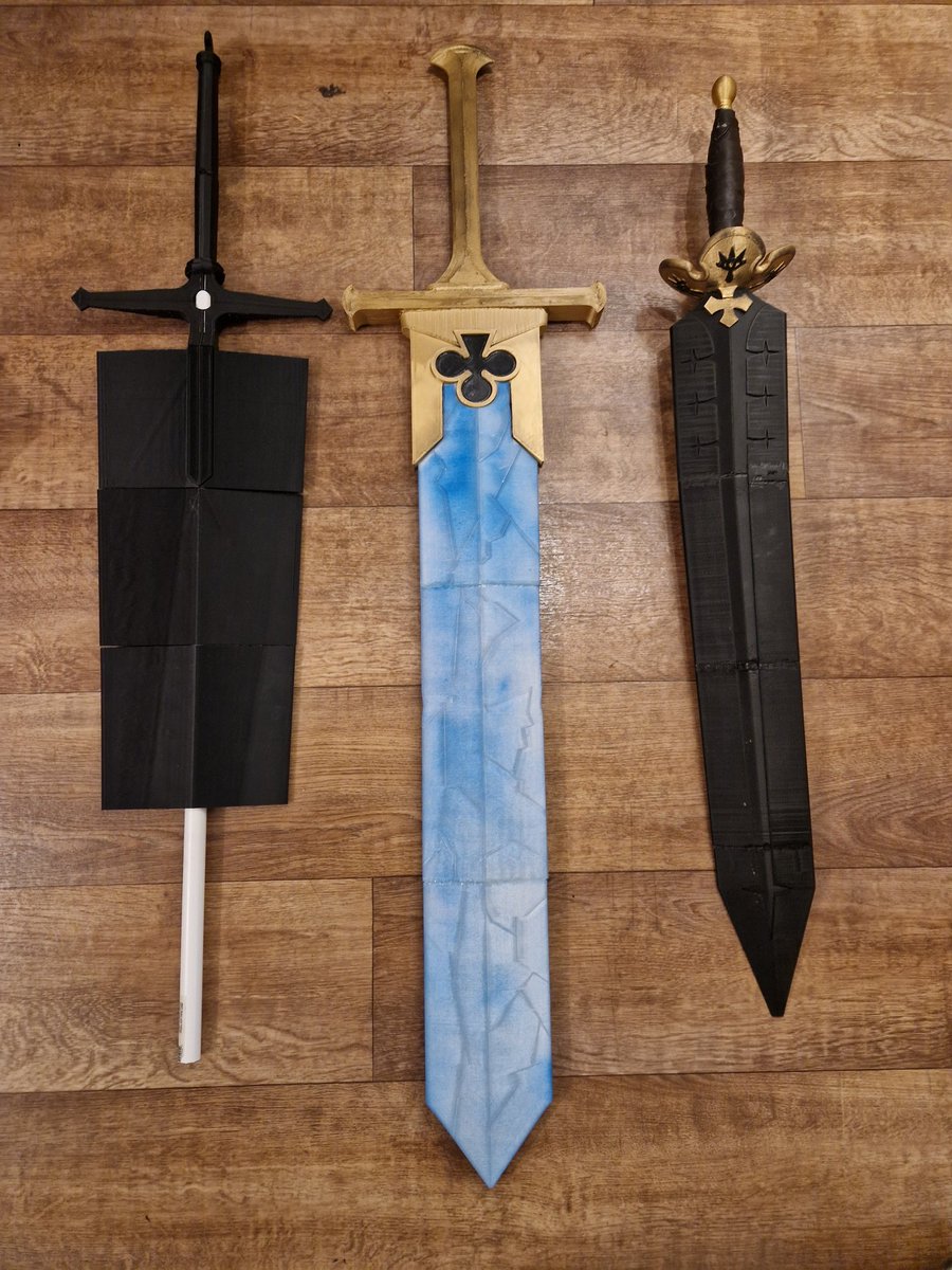 TH3_HUMAN_WOLF's tweet image. Finally completed the 5 swords that asta has welded 
Thank you @pew_dab for allowing me to build these for you