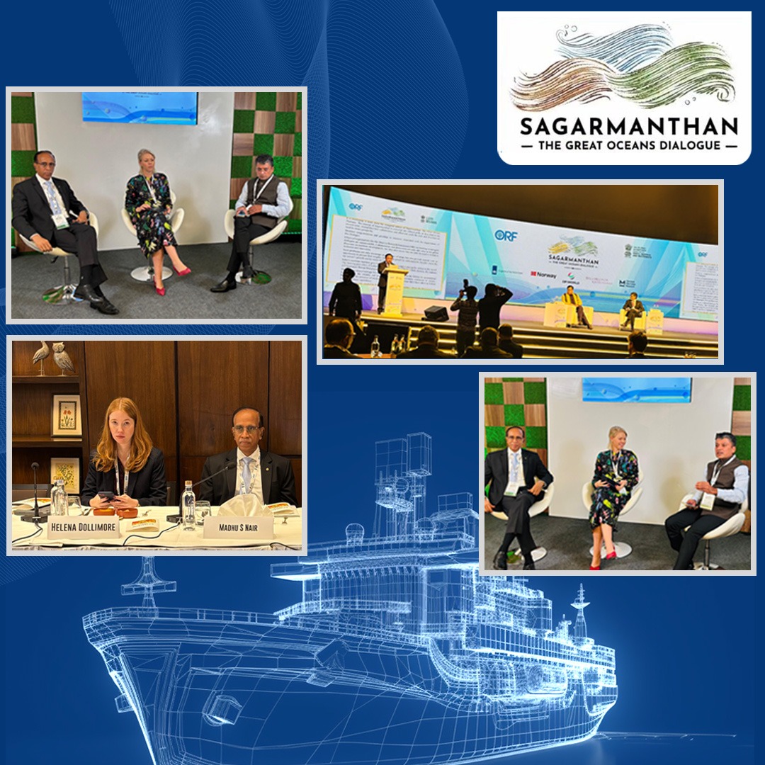 cslcochin's tweet image. @madsnair66 , CMD, CSL attending the Sagarmanthan -South Asia’s largest maritime Forum “The New Blue- Collaboration &amp;amp;Creation for an Ocean Based Economy” discussions covered creative solutions &amp;amp; new policy directives to empower the Coastal communities.
 #MaritimeDevelopment