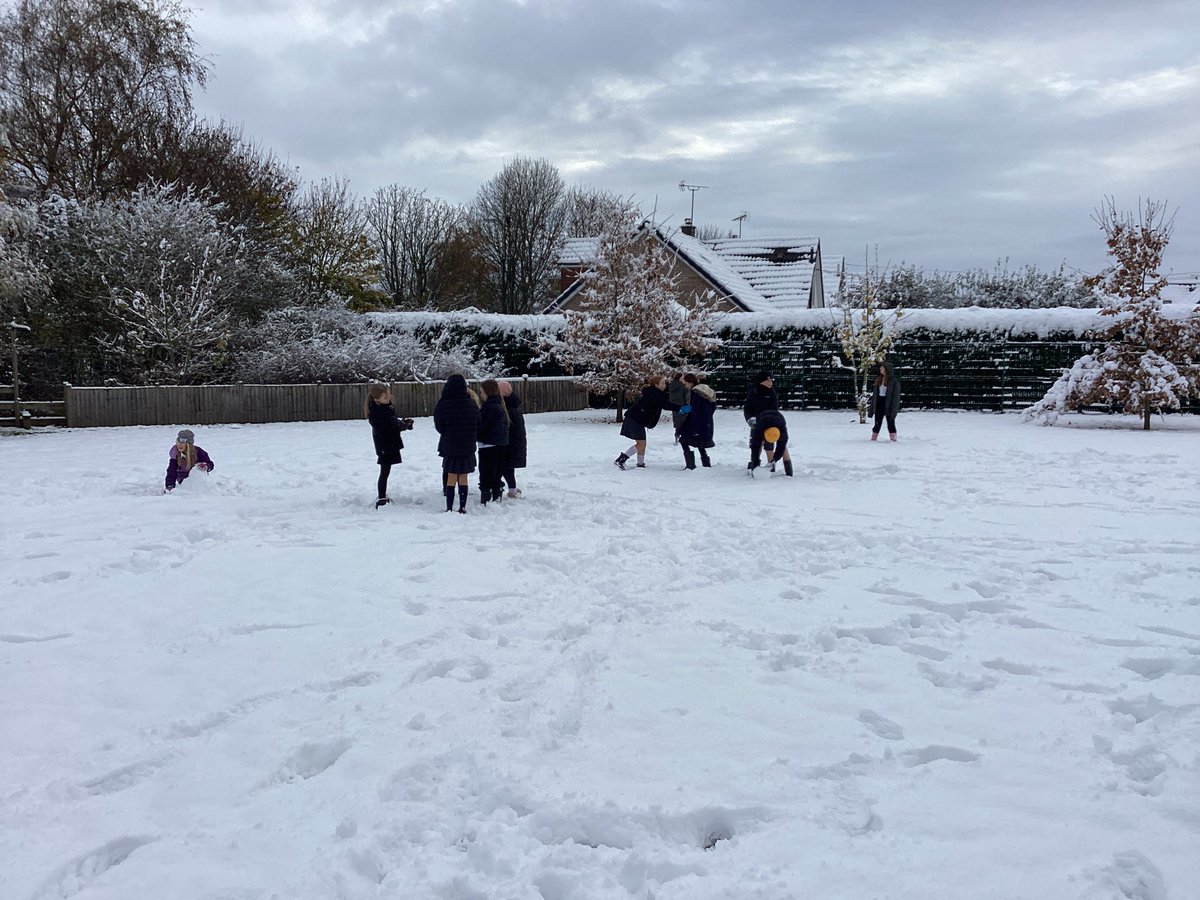 Fun in the snow this morning! 🌨️❄️☃️