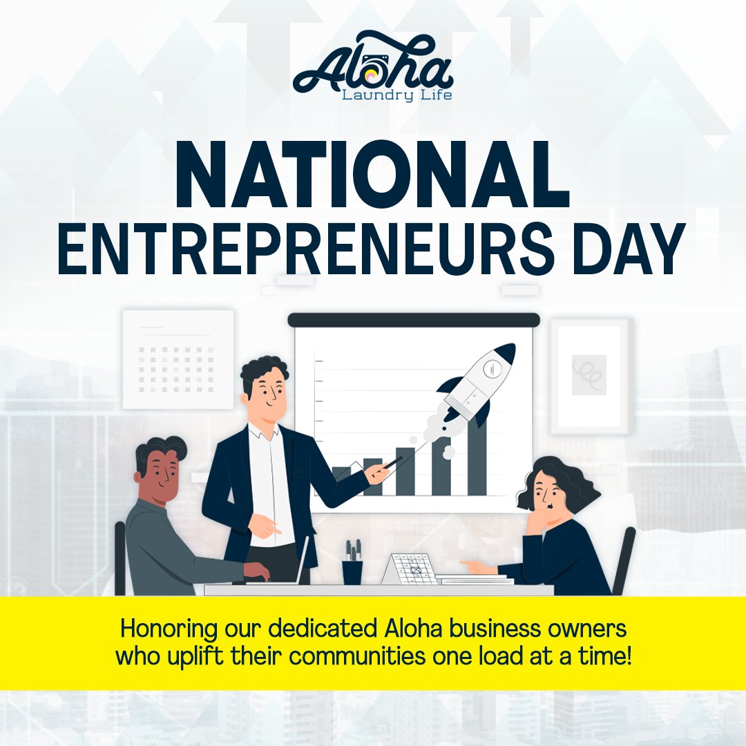 On this National #EntrepreneursDay, let’s give a huge shoutout to our dedicated Aloha business owners! 🌟 Your passion and commitment uplift communities, proving that together, we can make a #lastingimpact—one load at a time! 🧺💙