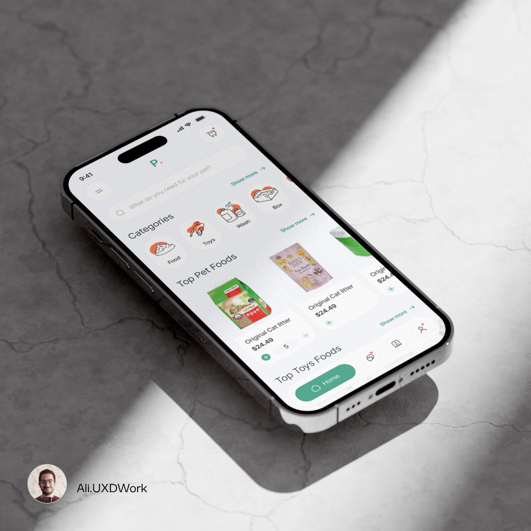 Aliuxdwork's tweet photo. I design a pet shop app

#ui #uidesign #ux #uxdesign #uiux #uxui #pet #petshop #cat #dog #white #green #app #appdesign https://t.co/Cttn3RyrQX