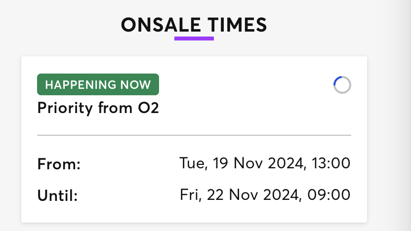L1BERT's tweet photo. @TicketmasterCS @urban_avenger I did the same from my o2 priority account, but still see the spinning circles regardless of the amount of times I tried to refresh the page afterwards or re-follow the O2 link. https://t.co/8cM38qcLRR