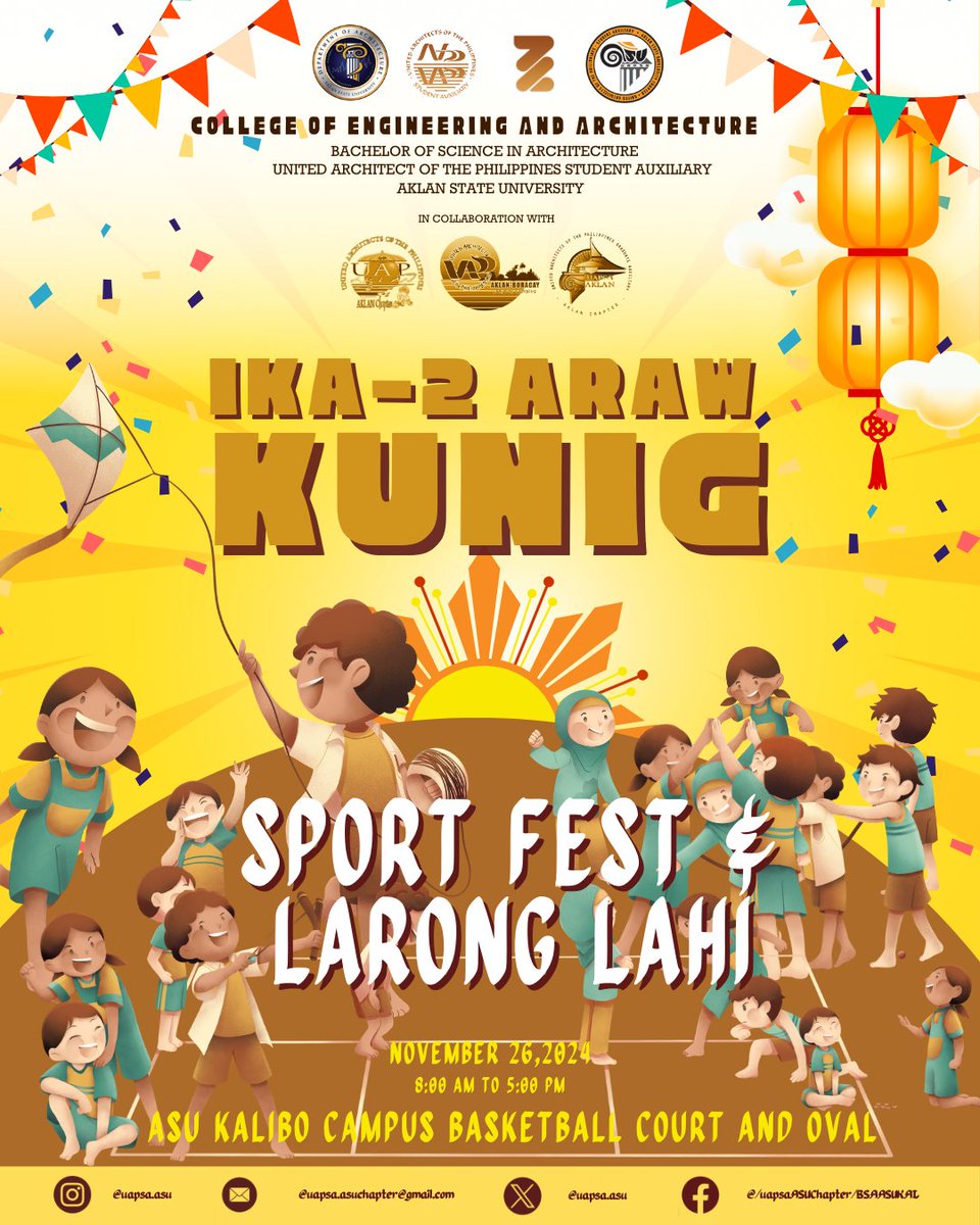 uapsa_asu's tweet photo. 𝗜𝗞𝗔-𝟮 𝗔𝗥𝗔𝗪 | Kunig: Sports Fest and Larong Lahi

Get ready to channel your Filipino chakras cause on the second day of 𝐏𝐀𝐅-𝐍𝐀𝐌 𝟐𝟎𝟐𝟒, we're reliving our childhood memories as we race our way to victory in 𝐒𝐩𝐨𝐫𝐭𝐬 𝐅𝐞𝐬𝐭 𝐚𝐧𝐝 𝐋𝐚𝐫𝐨𝐧𝐠 𝐋𝐚𝐡𝐢. https://t.co/ZHQpgHvxCT