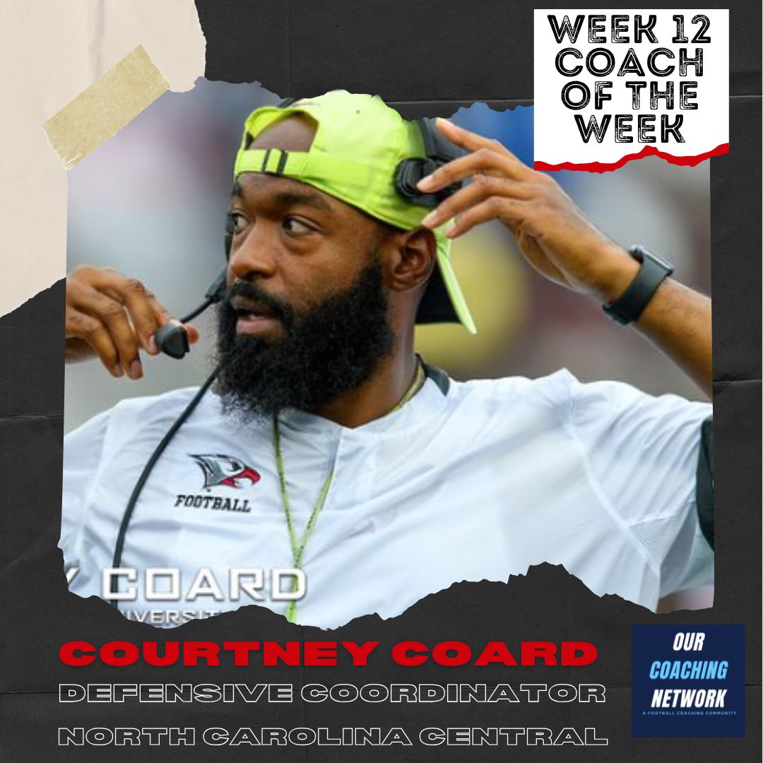 Our Coaching Network | A Football Coach Community (@ourcoachingnet) on Twitter photo 🏈Defensive Coordinator of the Week🏈
Following <a href="/NCCU_Football/">NC CENTRAL FB | 🦅🏆🦅</a>'s 26-3 win against Howard <a href="/CoachCoard/">Courtney Coard</a> is our FCS DC of the Week presented by <a href="/ourcitycoffee/">Our City Coffee</a>☕️
Held them to just 121 Total Yards, 1.2 Yards/Carry, 2.9 & 0% on 3rd Down (0-13)👏
Coach of the Week🧵👇 🏈Defensive Coordinator of the Week🏈
Following <a href="/NCCU_Football/">NC CENTRAL FB | 🦅🏆🦅</a>'s 26-3 win against Howard <a href="/CoachCoard/">Courtney Coard</a> is our FCS DC of the Week presented by <a href="/ourcitycoffee/">Our City Coffee</a>☕️
Held them to just 121 Total Yards, 1.2 Yards/Carry, 2.9 & 0% on 3rd Down (0-13)👏
Coach of the Week🧵👇