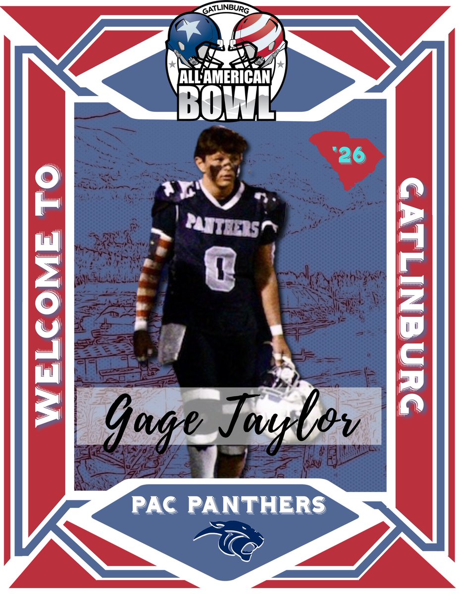 Welcome #ToTheBurg Gage Taylor of the PAC Panthers (SC)! Gage was a valuable member of the Panthers in positions that were stacked with seniors. He’ll showcase his skills in the Junjors Game next month.