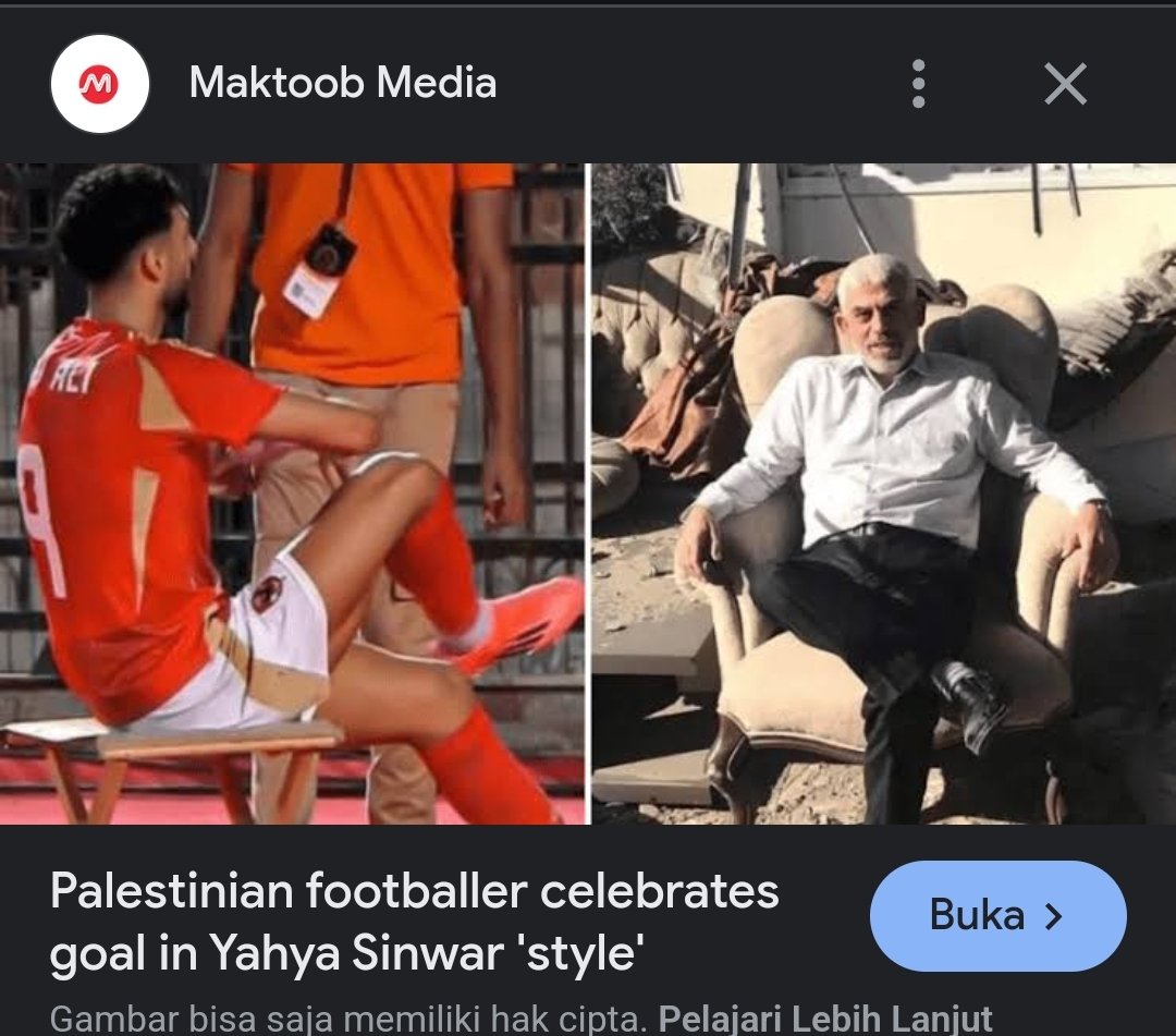 selebrasi " Yahya Sinwar style" ada juga di GBK malam ini .....
