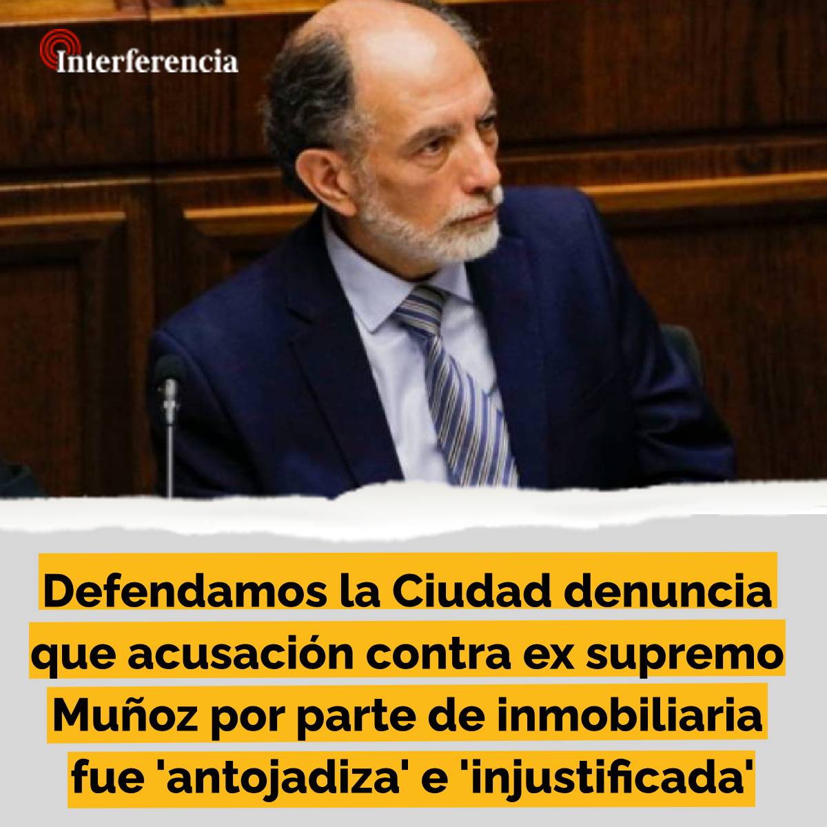 Patricio Herman dijo que la denuncia que Fundamenta realizó en la Suprema en contra de Sergio Muñoz "se mal utilizó para que el Senado, irresponsablemente y sin investigar, lo removiera de su cargo".  

t.ly/pfeXp
interferencia.cl/suscribete