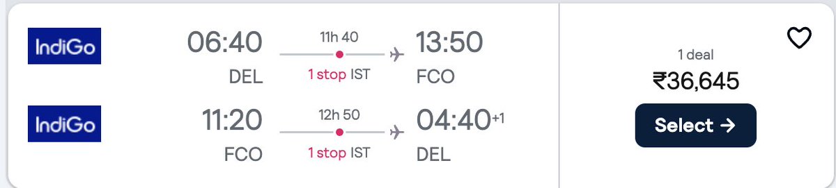 outofofficedaku's tweet photo. #LOOTOOOᵈᵃᵏᵘ

Delhi ✈️ Rome Return 
Rs. 34K 🎒💼
@IndiGo6E or @Saudi_Airlines
Dec 24 + Feb to April &amp; Aug to Oct 25

Share | RT

#DakuFlightDeals https://t.co/rXkkIaJsT9