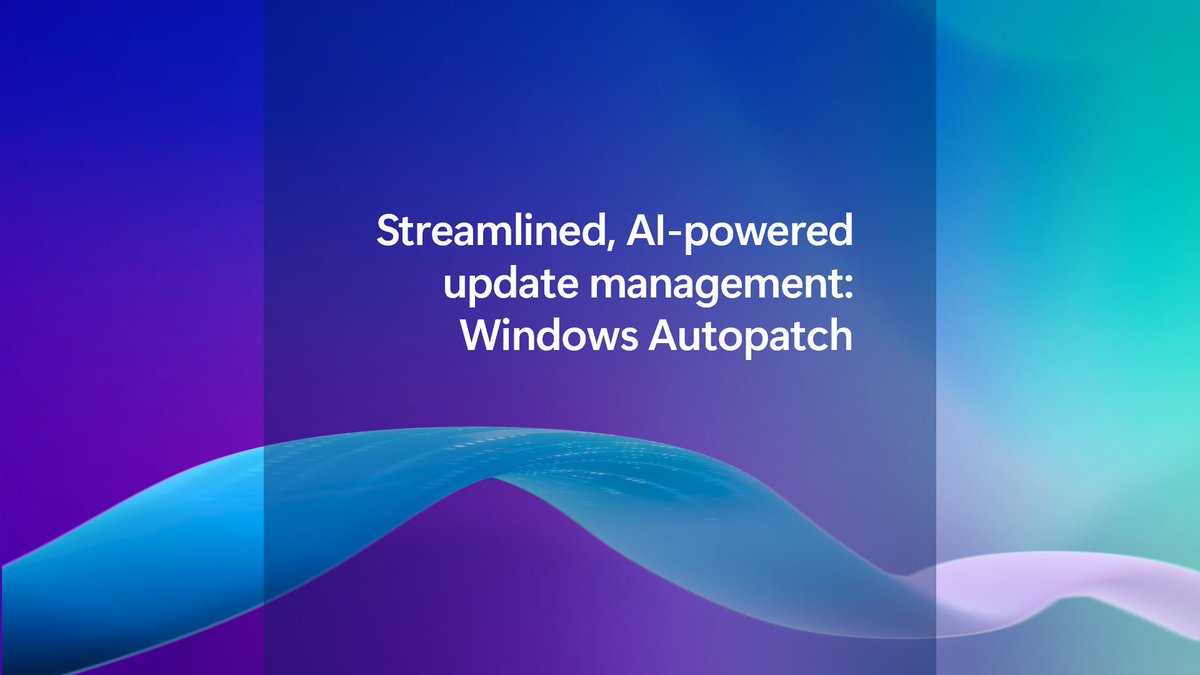 ConfigMgrDogs's tweet image. Streamlined, AI-powered update management with Windows Autopatch: Windows Autopatch is the cloud service that streamlines security and feature updates for Windows Enterprise. It bolsters security and productivity with the least amount of… bit.ly/3CxbV4d #WindowsITPro