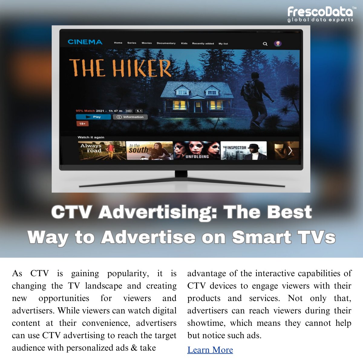 frescodata's tweet image. Unlock the power of CTV advertising with this comprehensive guide!

Check it Out!
frescodata.com/blog/ctv-adver…

#ctvadvertisingguide #ctvadvertising #ctvads #ctvadformats #ctvadexamples #ctvadagency #frescodata