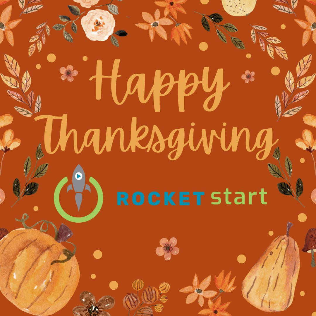 Wishing everyone a safe and happy Thanksgiving! From our Rocket Start family to yours.

#RocketStart #Thanksgiving #Thanksgiving2024