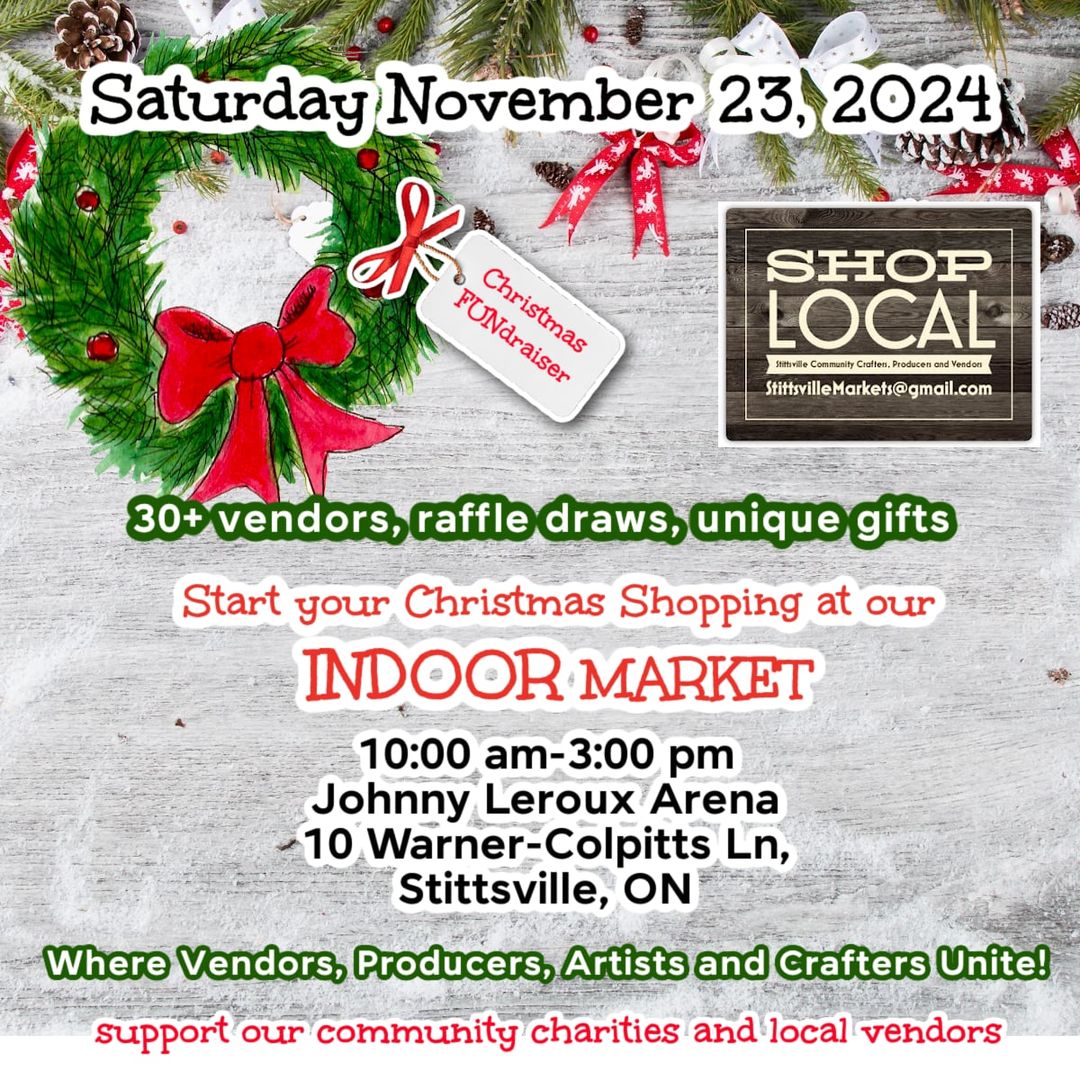 amccarvi's tweet photo. I'll be selling and signing my books at the Christmas market this Saturday at the Johnny LeRoux Arena in Stittsville. I was at a bazaar last week and sold out of four of my titles. https://t.co/4sxQGQZn4r
