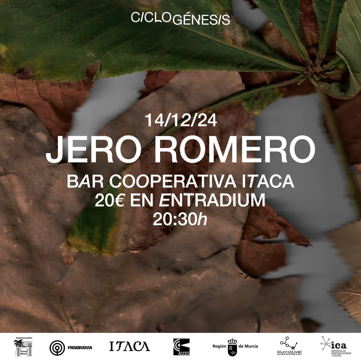 Jero Romero (@jeroromero) on Twitter photo Hola 👋🏻 MURCIA
El 14/12 estaré yo solo con la guitarra en <a href="/itacamurcia/">Café Bar Cooperativa Ítaca</a> Un lujo estar en esta programación. Podemos tomar algo y vernos de cerca 😍
Tickets 👉🏻 shorturl.at/2Vibv Hola 👋🏻 MURCIA
El 14/12 estaré yo solo con la guitarra en <a href="/itacamurcia/">Café Bar Cooperativa Ítaca</a> Un lujo estar en esta programación. Podemos tomar algo y vernos de cerca 😍
Tickets 👉🏻 shorturl.at/2Vibv