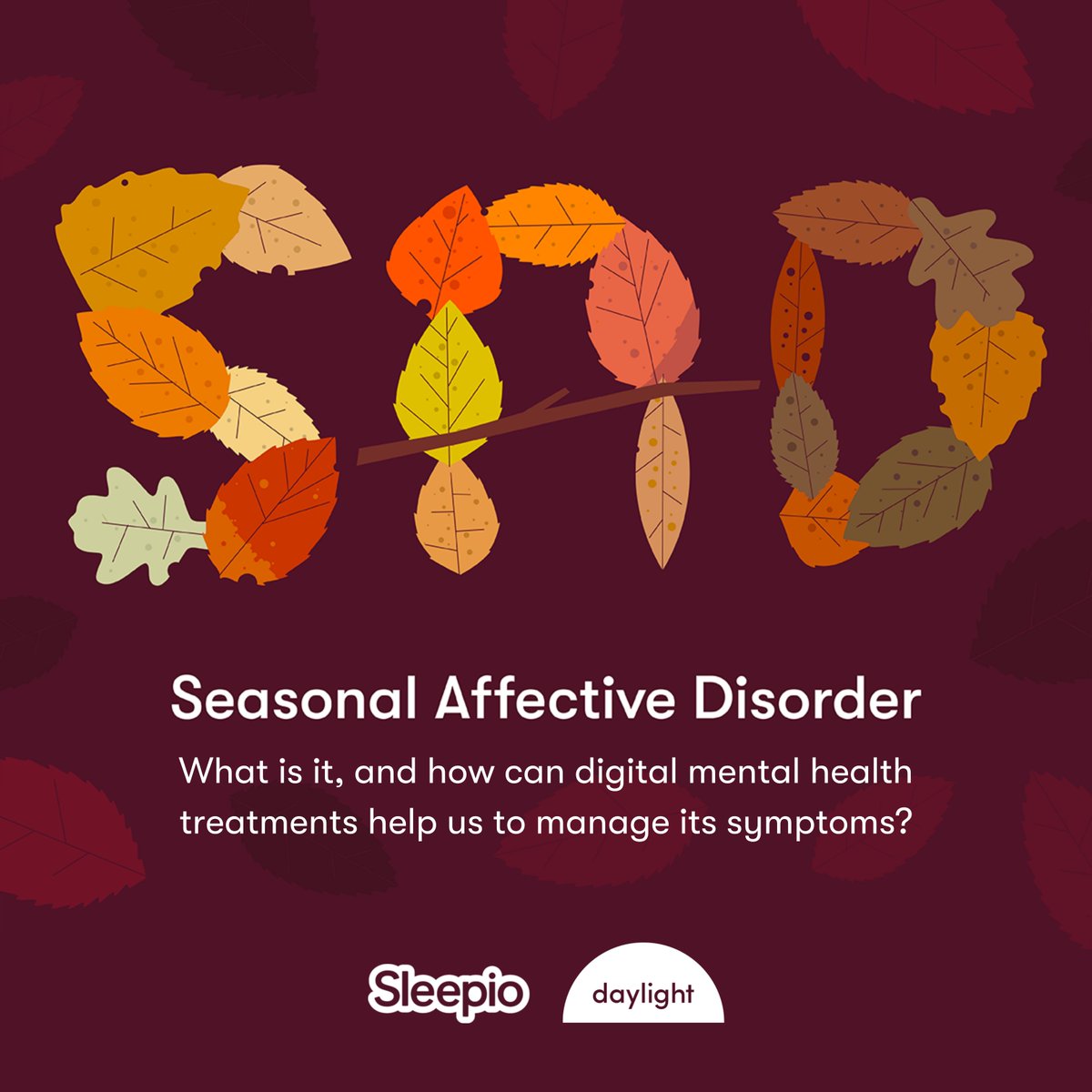 The days are getting shorter 🌙 Many people experience Seasonal affective disorder (SAD) at this time of year. If you suffer with poor sleep or anxiety during the winter months, Sleepio &amp; Daylight may be able to help:

🔗sleepio.com/nhs
🔗trydaylight.com/nhs