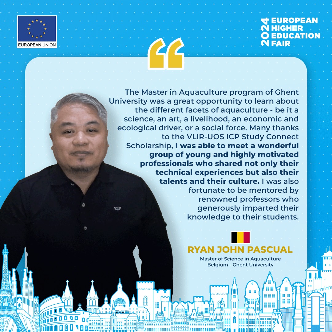 rypascual's tweet image. Attended EHEF as a participant (2015/16?) for the freebies; then as an alumnus (2019, 2023); this week as one of this year's goodwill ambassadors @EHEFPhilippines @BEscholarsforPH

Register for FREE at ehefphilippines.com
#PathwaysToExcellence 
#StudyinEU 
#BEscholarsforPH