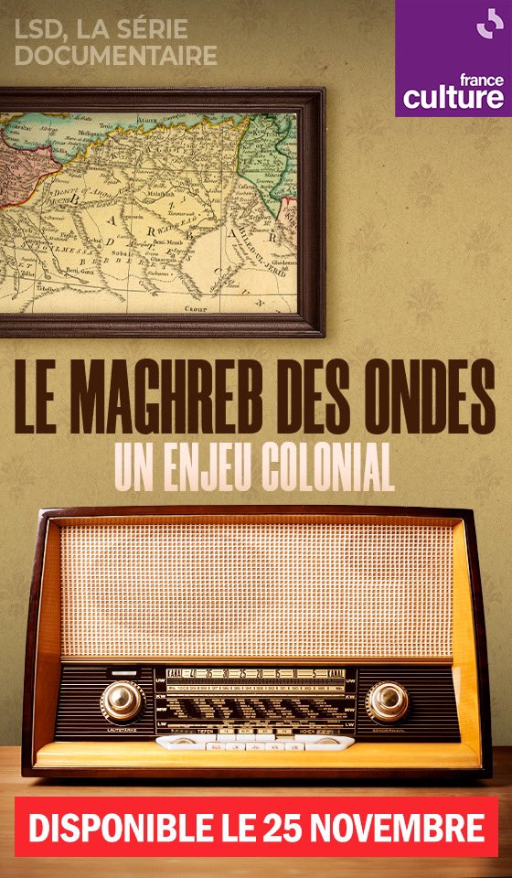 « Le Maghreb des ondes », une histoire de la radio au Maghreb de l’arrivée des premiers postes aux indépendances c’est pour la semaine pro 🥳

Une série docu LSD de Hajer Ben Boubaker, en collaboration avec l’historien (et le sang !) Arthur Asseraf, réalisée par Thomas Dutter