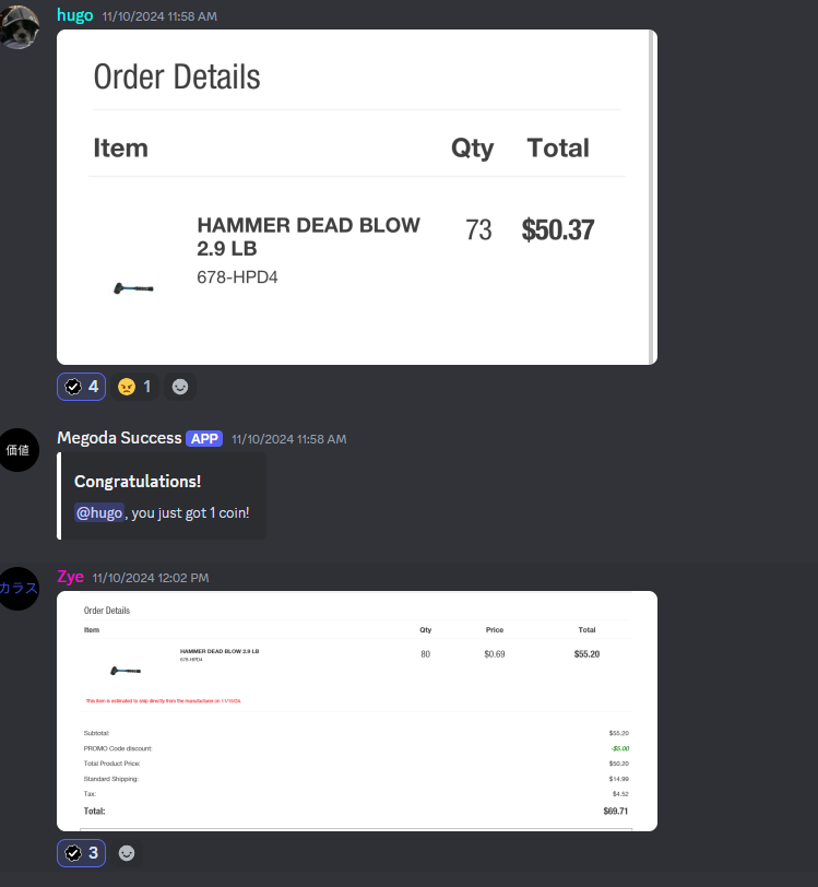 megodadeals's tweet image. 🛠️$70 for a hammer?! 😧

Snagged them for 69¢, planned to resell at $60, but orders were canceled.

Some price errors ship, some don&apos;t. Join our free Deals &amp;amp; Reselling community below to start saving and making money.

#priceglitch #priceerror #pricerror #reselling…