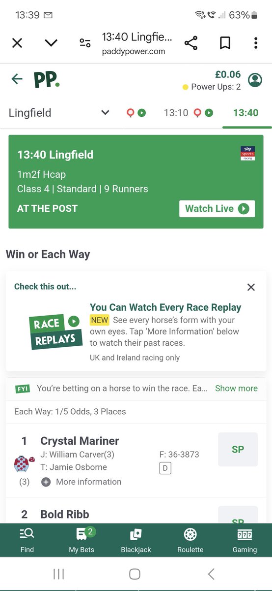 william1878's tweet photo. @paddypower why no prices on 13.40 Lingfield https://t.co/s1DW7MfwoT