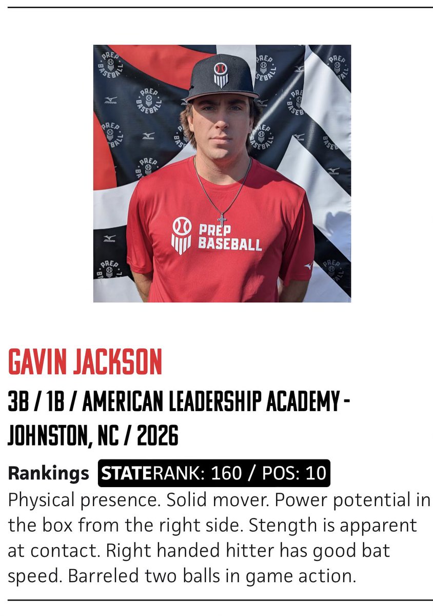 Thank you <a href="/PrepBaseballNC/">Prep Baseball North Carolina</a>  for the write up @PBR_Uncommitted <a href="/prepbaseball/">Prep Baseball</a> <a href="/ala_baseball/">ALA-Johnston Baseball</a>