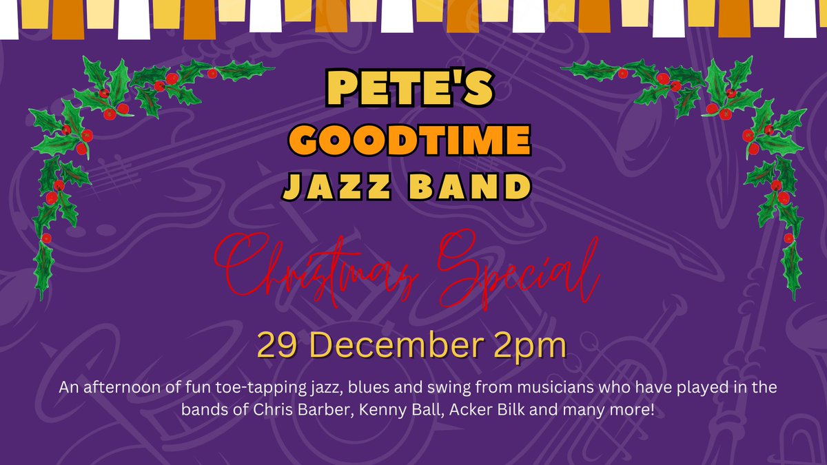 A special afternoon of fun toe-tapping Christmas jazz, blues and swing in our KMT foyer! 🎄

⏰Sunday 29 December 2pm
🎟️ vrcl.uk/goodtimejazz