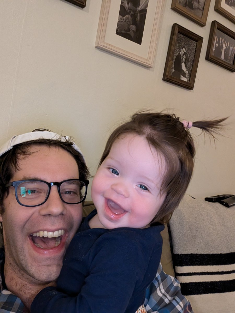 jondr44's tweet image. One of us turned 1 and the other got tenure 😃😃