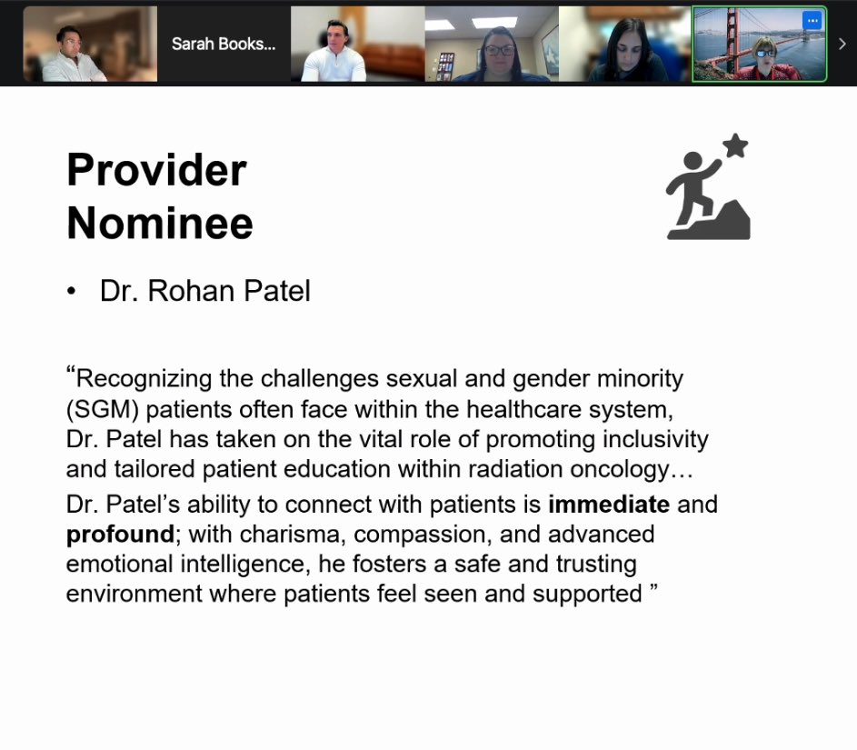 So happy to have been nominated/awarded the patient education champion award <a href="/UHhospitals/">University Hospitals</a> and so proud to be one of the many nominees from <a href="/RadOncUH/">RadOncUH</a> 💗 I do this in service of my patients, who drive me to be passionate every day to bridge the gap between health literacy &amp; equity