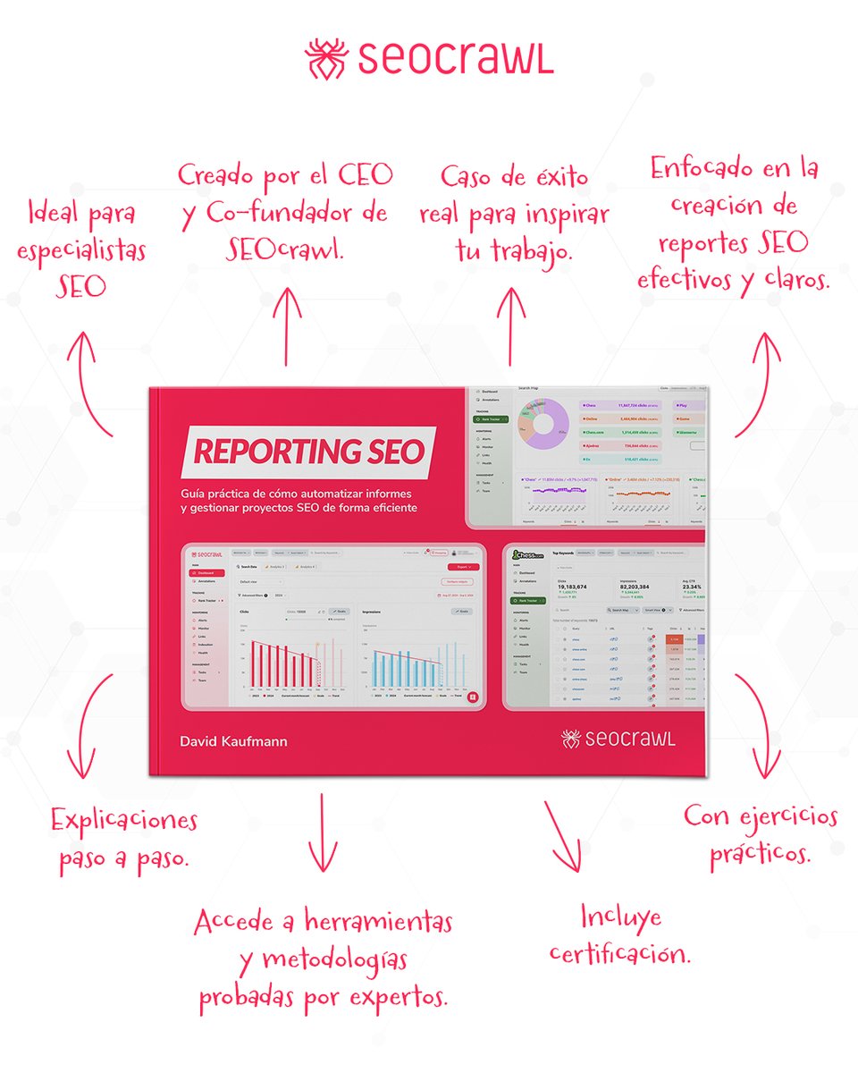 seo_crawl's tweet photo. 📊✨ ¿Quieres llevar tus #informesSEO al siguiente nivel?

Descubre #ReportingSEO, un libro pensado especialmente para profesionales del mundo SEO. 

¿Listo para optimizar tu estrategia? Consigue el tuyo aquí 👇
https://t.co/Hn8nf3X2BP https://t.co/thSHY6KqdM