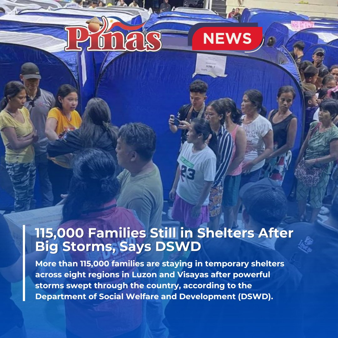 pinastimes's tweet image. Read More : planetphilippinesuk.com/StillinShelters
over 115,000 families are stuck in evacuation centers across Luzon and Visayas.  The DSWD is rushing to deliver food packs, with 500+ homes destroyed in Catanduanes alone.
#StaySafe #reliefgoods #EvacuationCenter #PepitoPH #DSWD #news #newsfeed